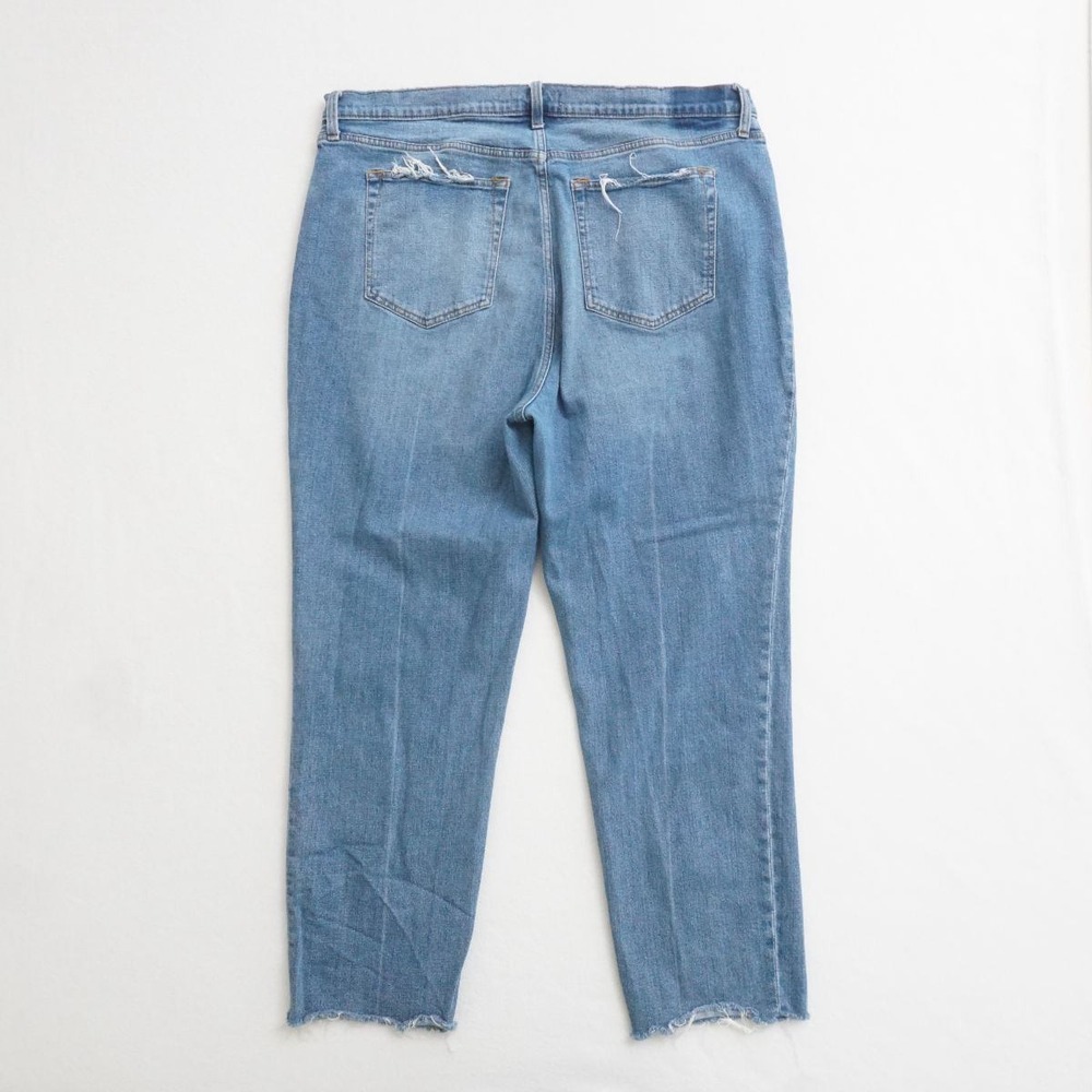 Abercrombie & Fitch Jeans Ankle Straight Ultra High Rise Distressed 35 / 20 Long - Picture 5 of 10